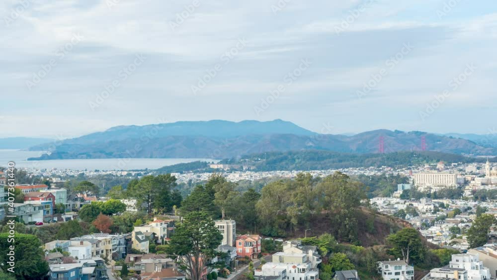 Time Lapse: San Francisco Golden Gate Bridge view from the Twin Peaks. Time Lapse: San Francisco Golden Gate Bridge view from the Twin Peaks.
