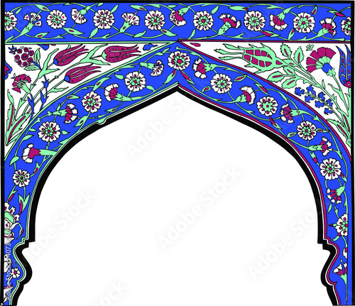 Traditional Turkish ornament seamless for your design. Floral Ornamental pattern. Iznik . Vector.