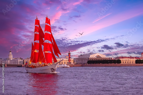 Fotografie Scarlet sails in Saint Petersburg