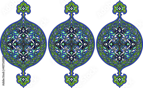 Traditional Turkish ornament seamless for your design. Floral Ornamental pattern. Iznik . Vector.