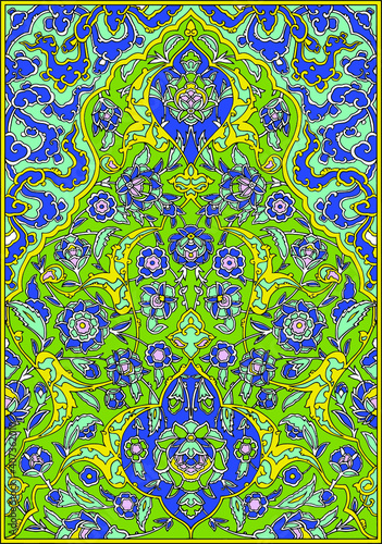 Traditional Turkish ornament seamless for your design. Floral Ornamental pattern. Iznik . Vector.