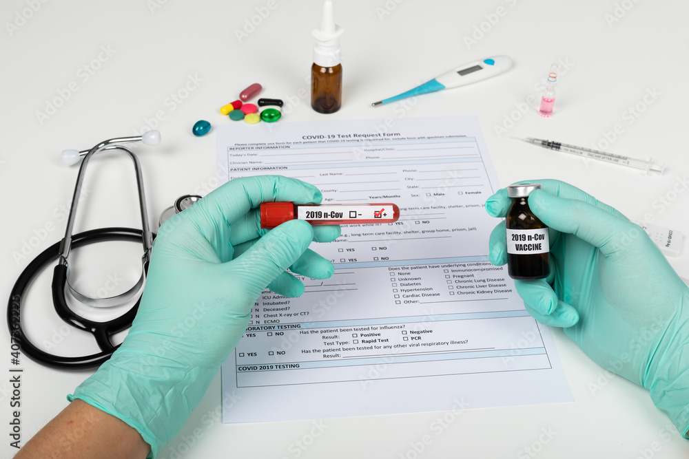 Coronavirus test and medical form Coronavirus test and medical form