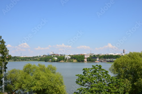 View of the city of the river