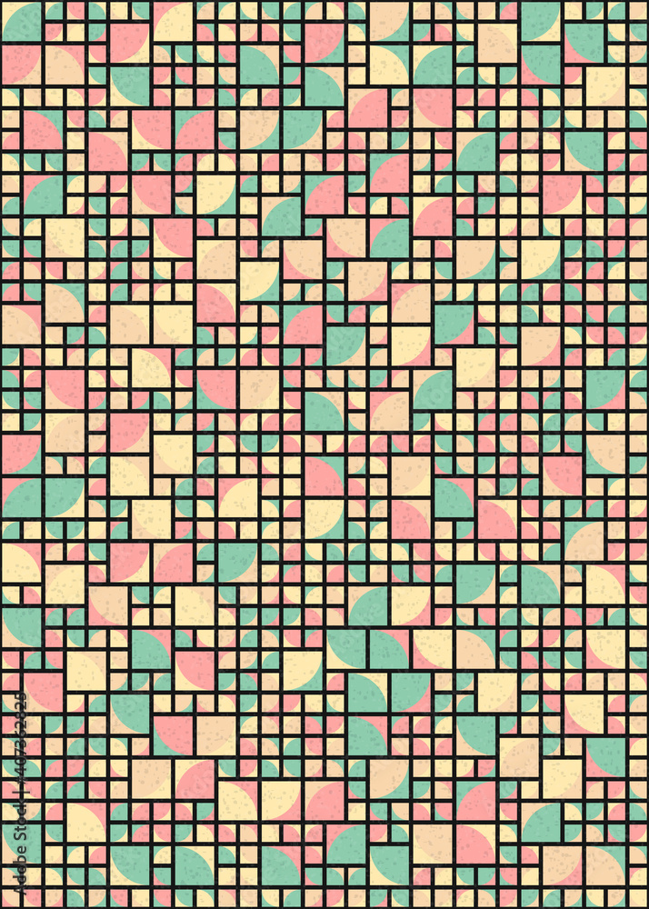 Fototapeta premium Abstract Geometric Pattern generative computational art illustration