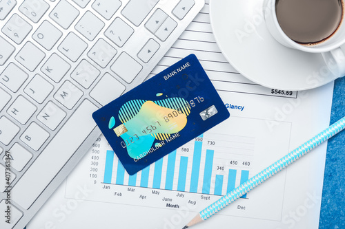 Credit card with computer k...