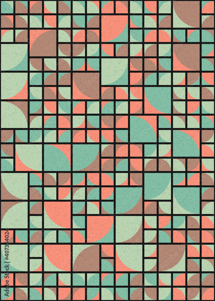 Fototapeta premium Abstract Geometric Pattern generative computational art illustration