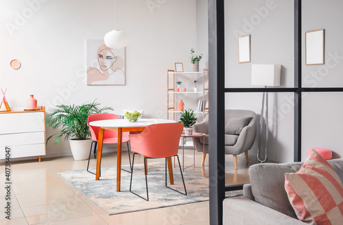 Stylish interior of living room