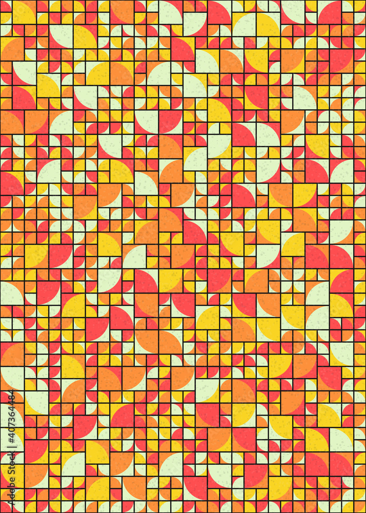 Fototapeta premium Abstract Geometric Pattern generative computational art illustration