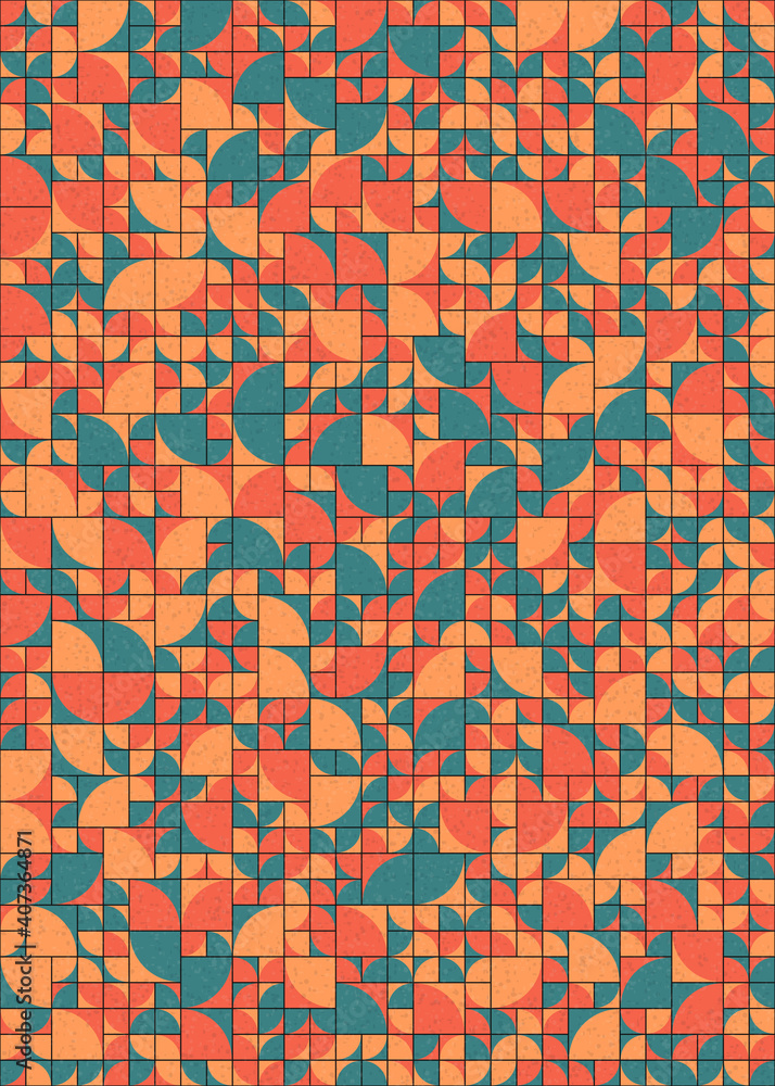 Fototapeta premium Abstract Geometric Pattern generative computational art illustration