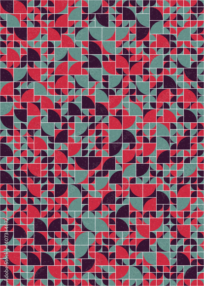 Fototapeta premium Abstract Geometric Pattern generative computational art illustration