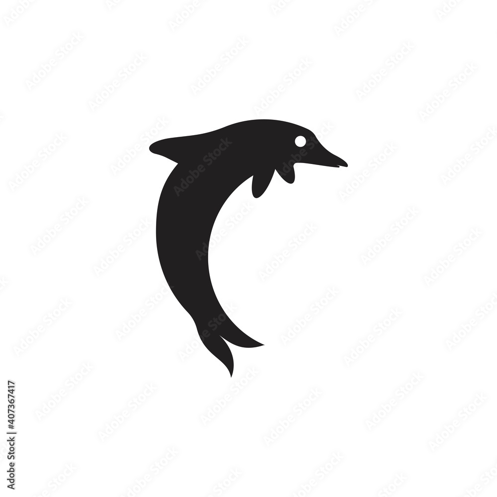 Obraz premium Dolphin logo icon