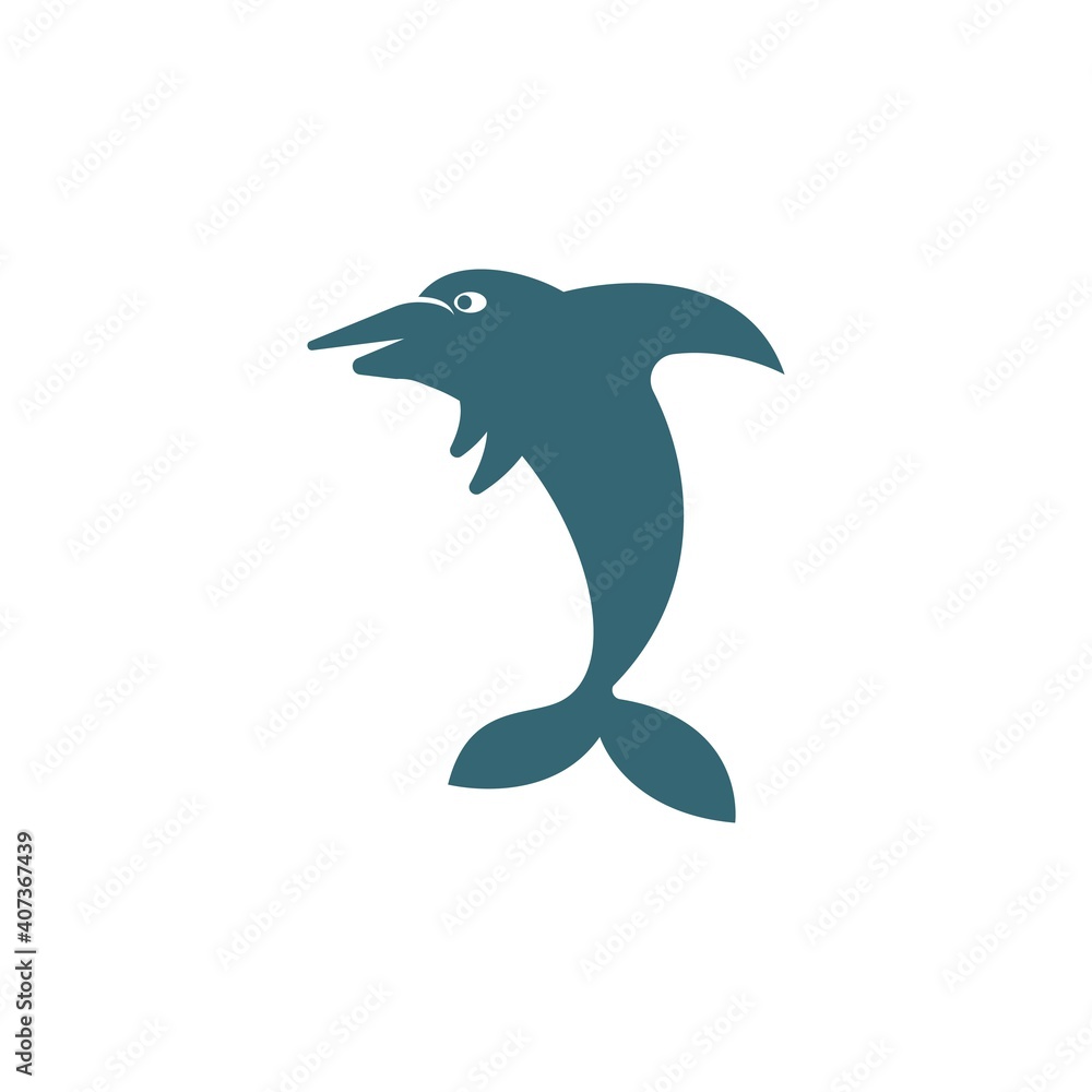 Obraz premium Dolphin logo icon
