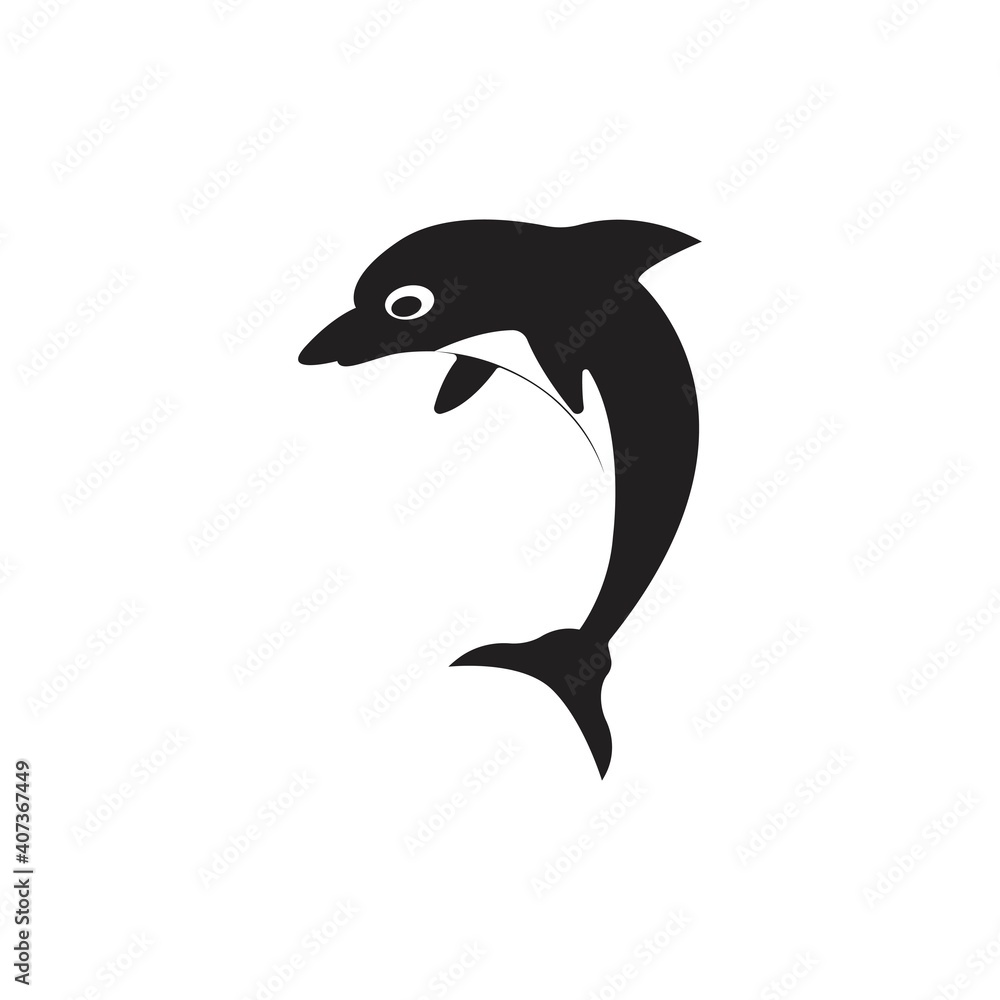 Fototapeta premium Dolphin logo icon