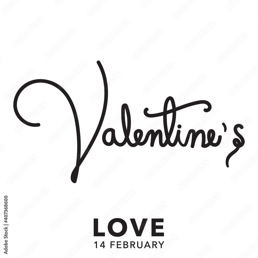 Valentine's hand writing on white background in valentines day Valentine's hand writing on white background in valentines day