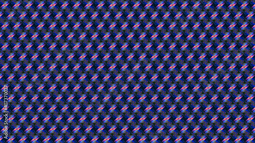 Abstract symmetrical patterned blue background.