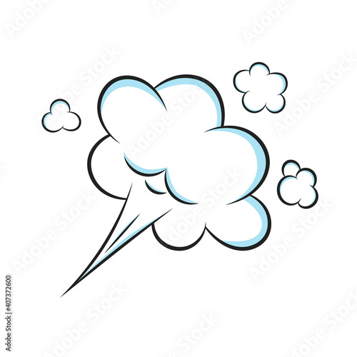Smelling pop art comic book cartoon fart cloud flat style design vector illustration. Bad stink or toxic aroma cartoon smoke cloud isolated on white background.