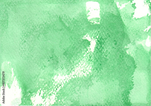 Field green abstract watercolor hand painted background