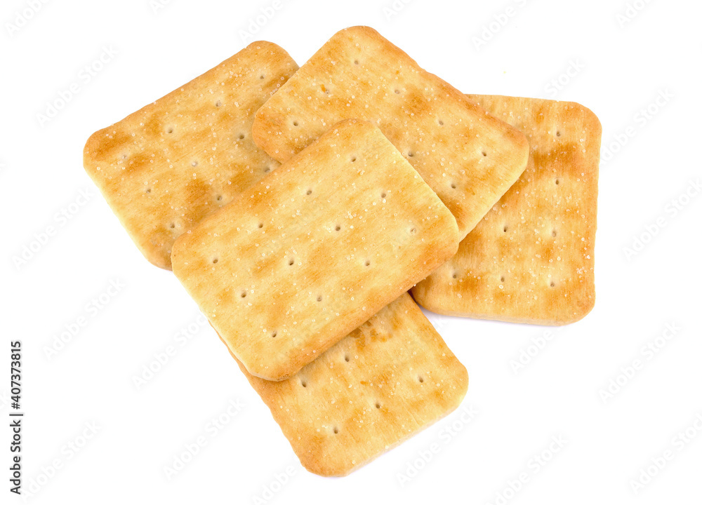 Crispy cracker isolated on white background Crispy cracker isolated on white background