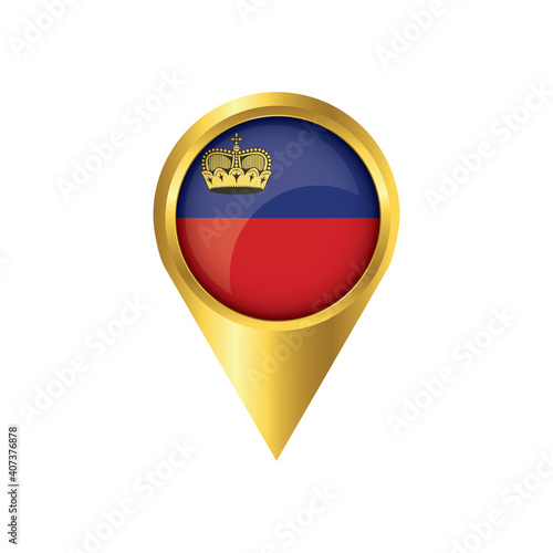 Flag of Liechtenstein.symbol check in Liechtenstein, golden map pointer with the national flag of Liechtenstein in the button. vector illustration. Free Download Flag of Liechtenstein.symbol check in Liechtenstein, golden map pointer with the national flag of Liechtenstein in the button. vector illustration. - GFXLoad