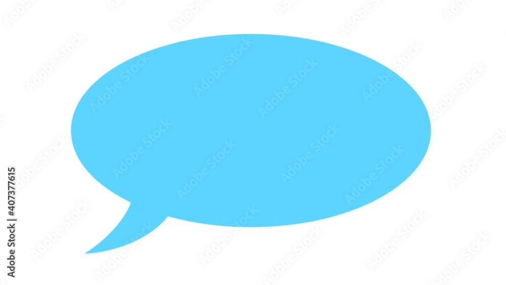 Chat bubble with space for writting text, on white background. Set of animation. Chat bubble with space for writting text, on white background. Set of animation.