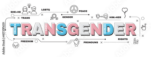 Design Concept Of Word TRANSGENDER Website Banner photo