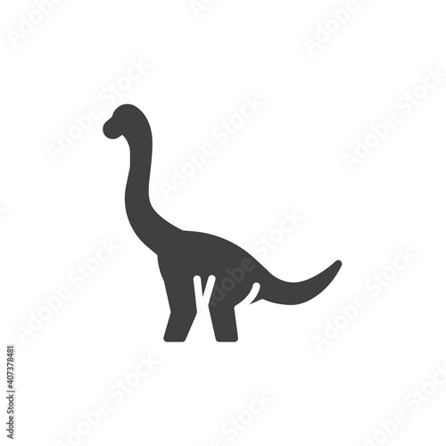 Brontosaurus dinosaur vector icon. filled flat sign for mobile concept and web design. Brontosaurus glyph icon. Symbol, logo illustration. Vector graphics