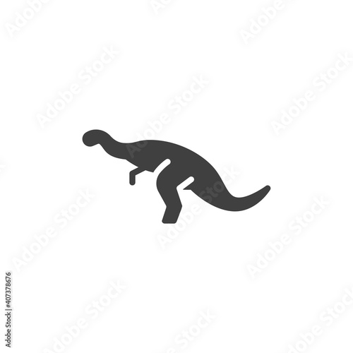 Plateosaurus dinosaur vector icon. filled flat sign for mobile concept and web design. Plateosaurus glyph icon. Symbol  logo illustration. Vector graphics