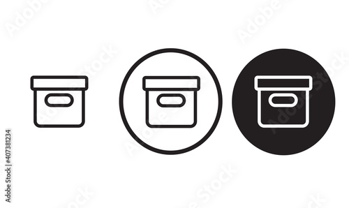 archive icon  web icon set vector illustration