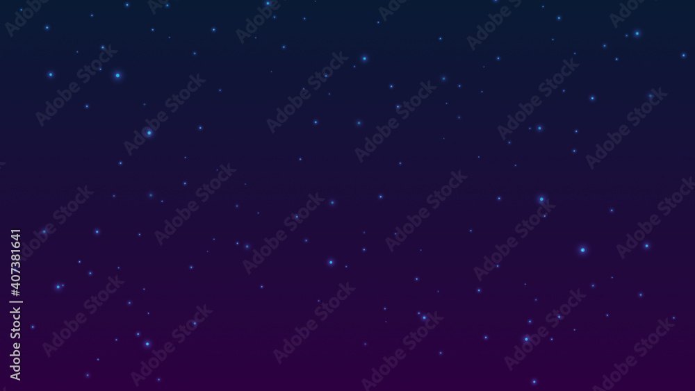 Dark blue background with lights, particles illustration.