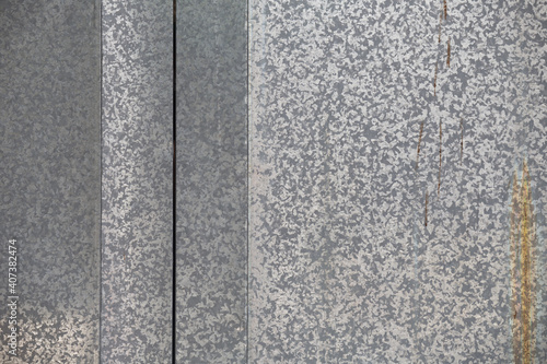 The surface of the galvanized sheet at close range