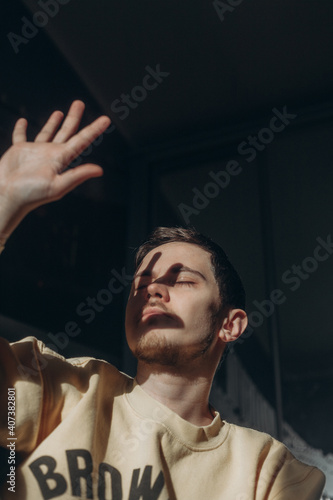 portrait of a person with sunlight