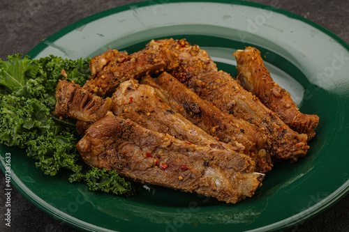 Stewed pork ribs with spices