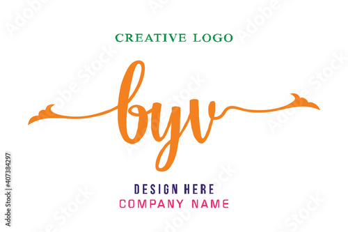 BYV lettering logo is simple, easy to understand and authoritative photo