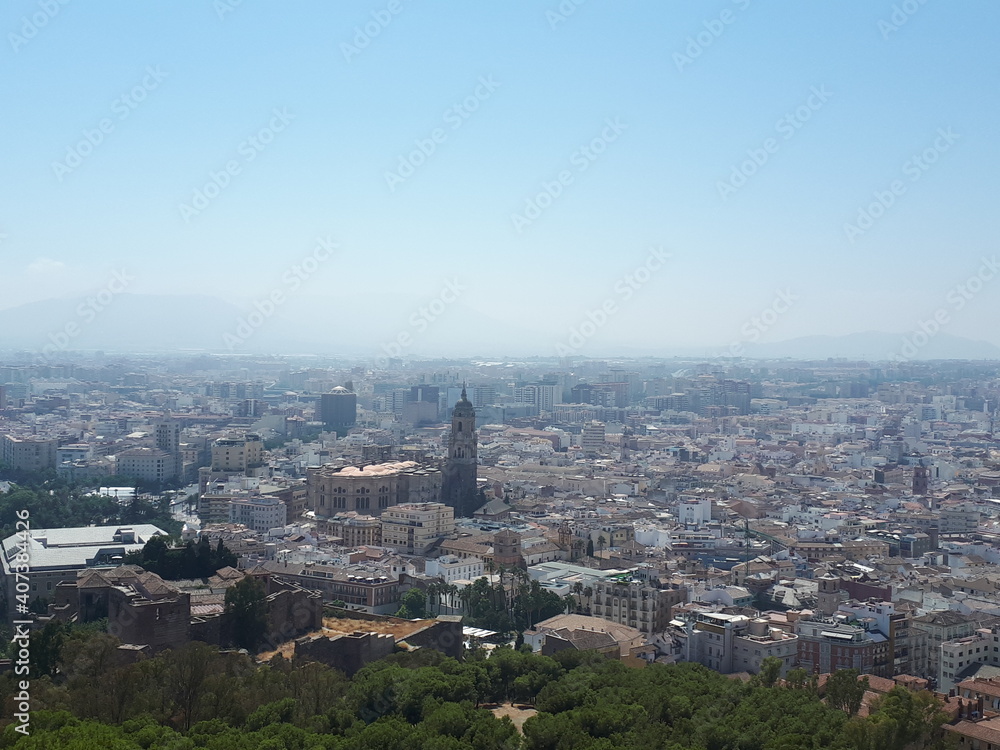 Vues aériennes de Malaga, Espagne