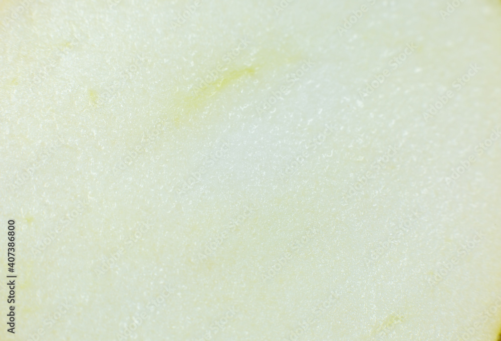 Close up photo of apple on white background. Apples fruit cut in half macro view. Close up photo of apple on white background. Apples fruit cut in half macro view.