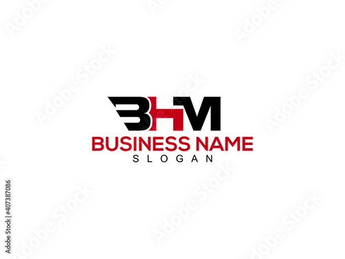 Creative BHM logo Letter design photo