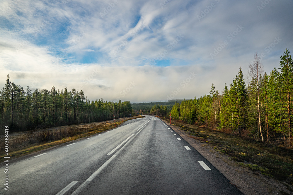 Long road through wild nature in Norway Long road through wild nature in Norway
