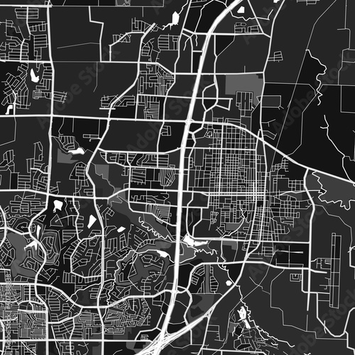 McKinney, UnitedStates dark vector art map