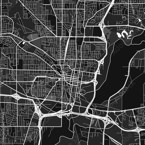 Jackson, UnitedStates dark vector art map