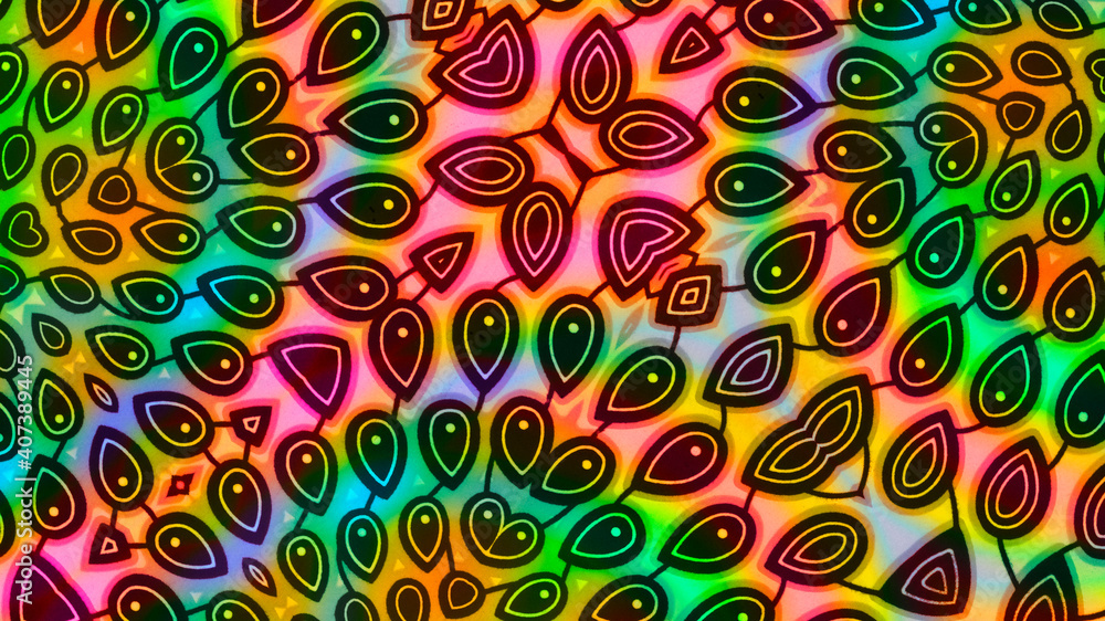 African fabric – Colorful pattern African fabric – Colorful pattern