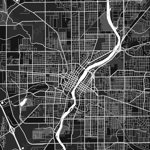 Rockford, UnitedStates dark vector art map photo