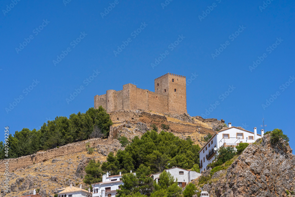 Castle of the town of Segura de la Sierra in the province of Jaen - Spain