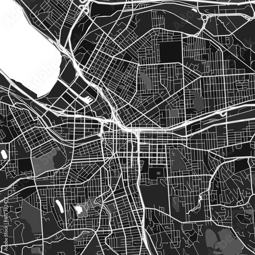 Syracuse, UnitedStates dark vector art map