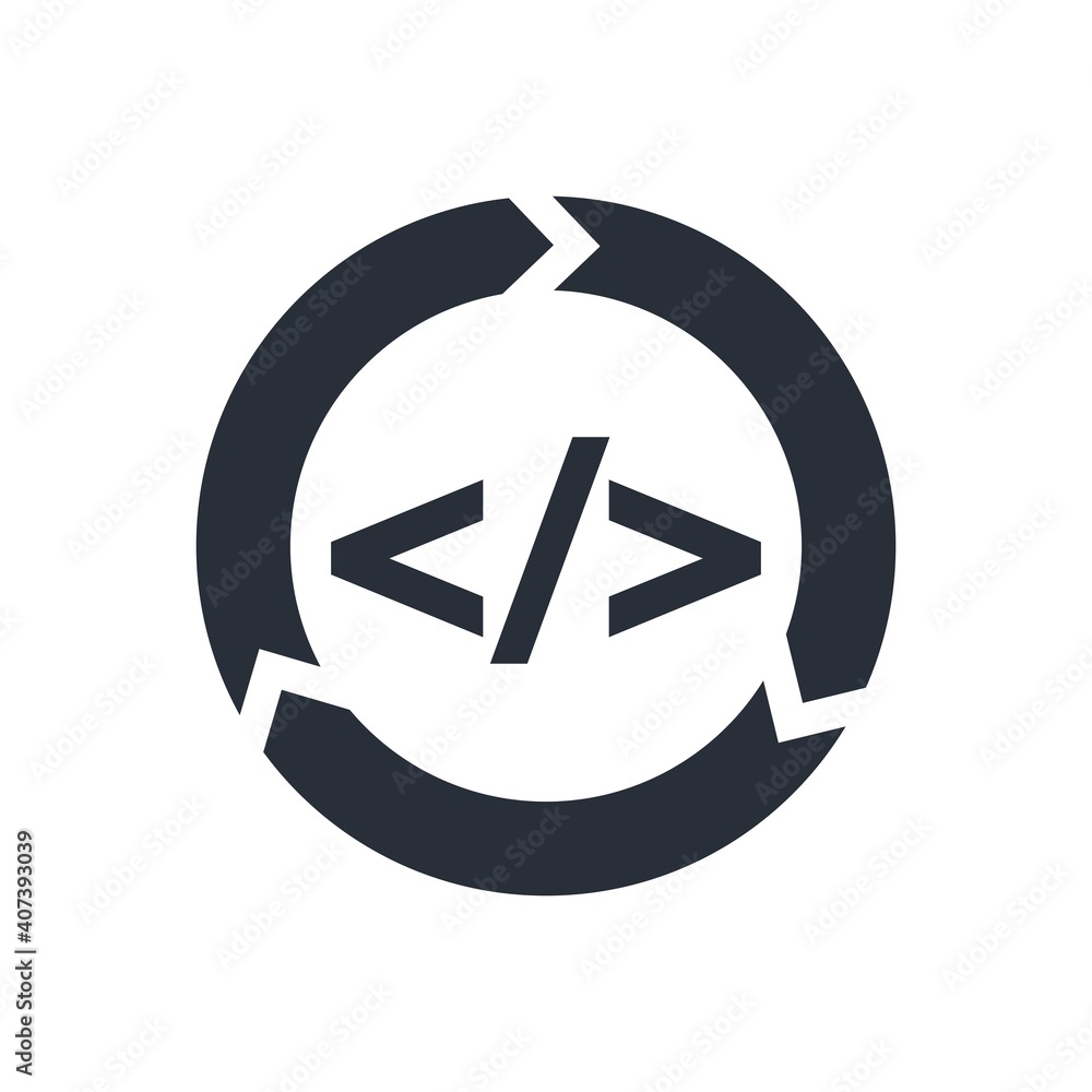 Updating and replacing software. Vector icon isolated on white background. Updating and replacing software. Vector icon isolated on white background.