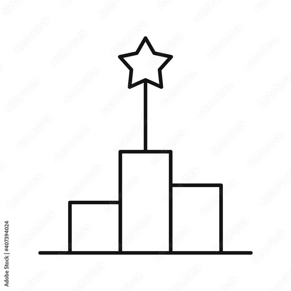 thin line black logo like simple star up. concept of company growth prediction or personal mission on white background color editable thin line black logo like simple star up. concept of company growth prediction or personal mission on white background color editable