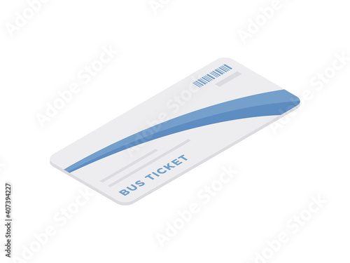 Colorful cartoon plastic bus ticket vector design