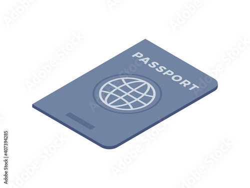 Vector design of cartoon passport for travel concept