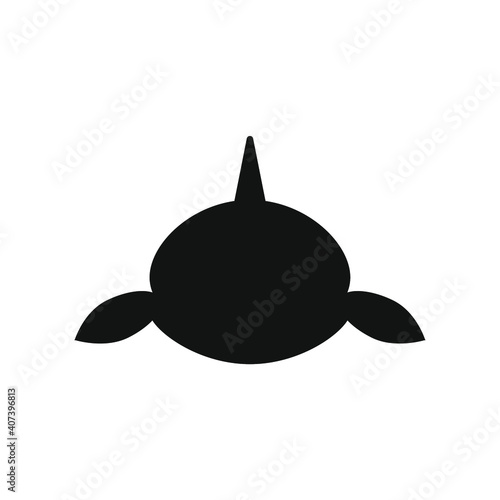 childish illustration, of shark on white background