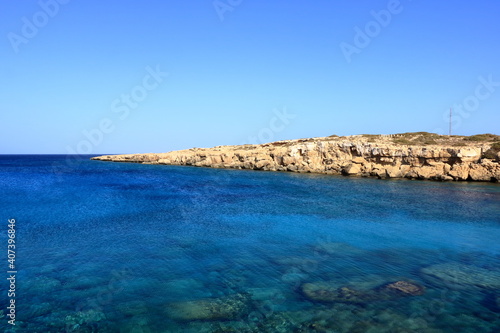 Cape Greco and blue lagoon near agia napa in Cyprus