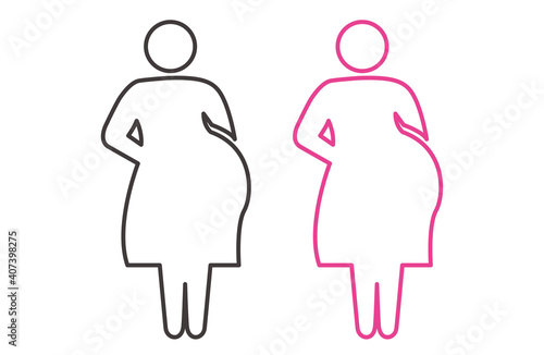 illustration of pregnant woman icon vector